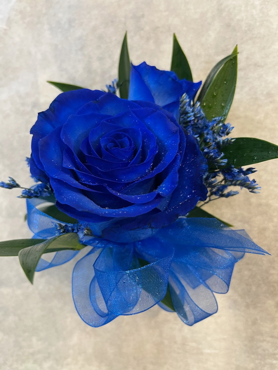 Blue Rose Boutonniere