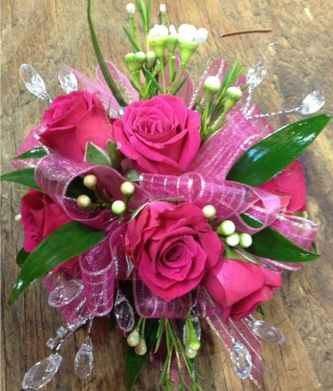 Hot Pink Paradise Wrist Corsage