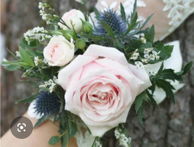 Peach Wrist Corsage