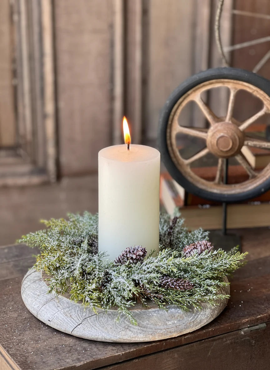 Holiday Candle Ring Wreath