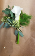 White Calalily Boutonniere